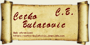 Ćetko Bulatović vizit kartica